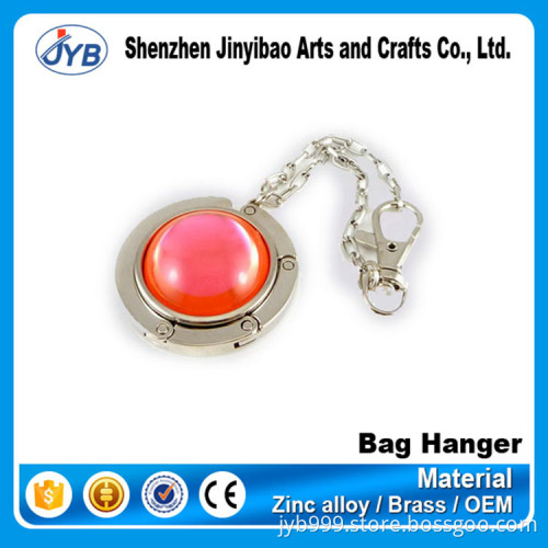 high quality magnificent design metal pearl ornament bag hanger with key chain